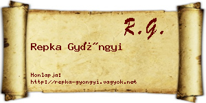 Repka Gyöngyi névjegykártya